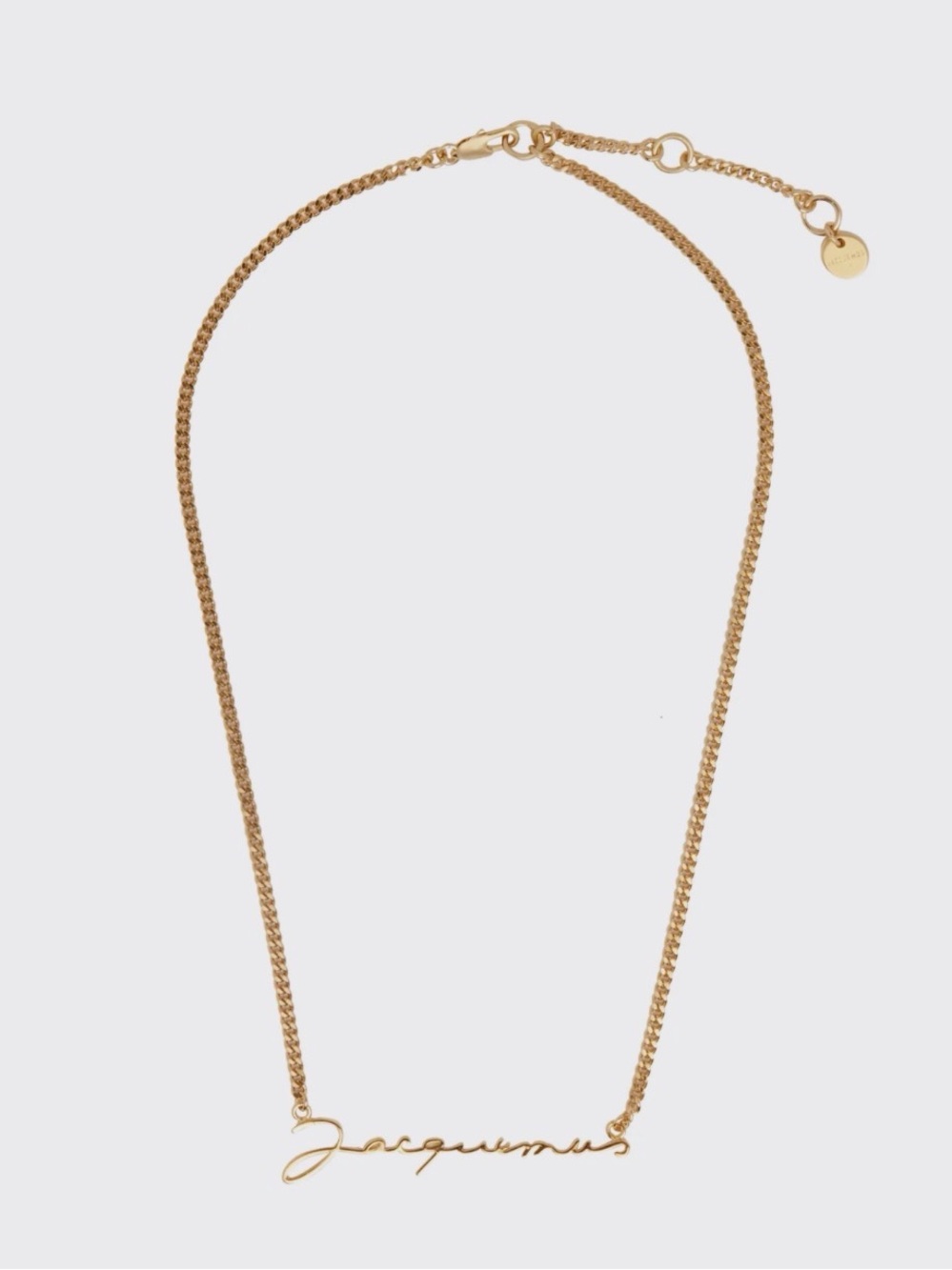 Jacquemus Gold Script Nameplate Necklace